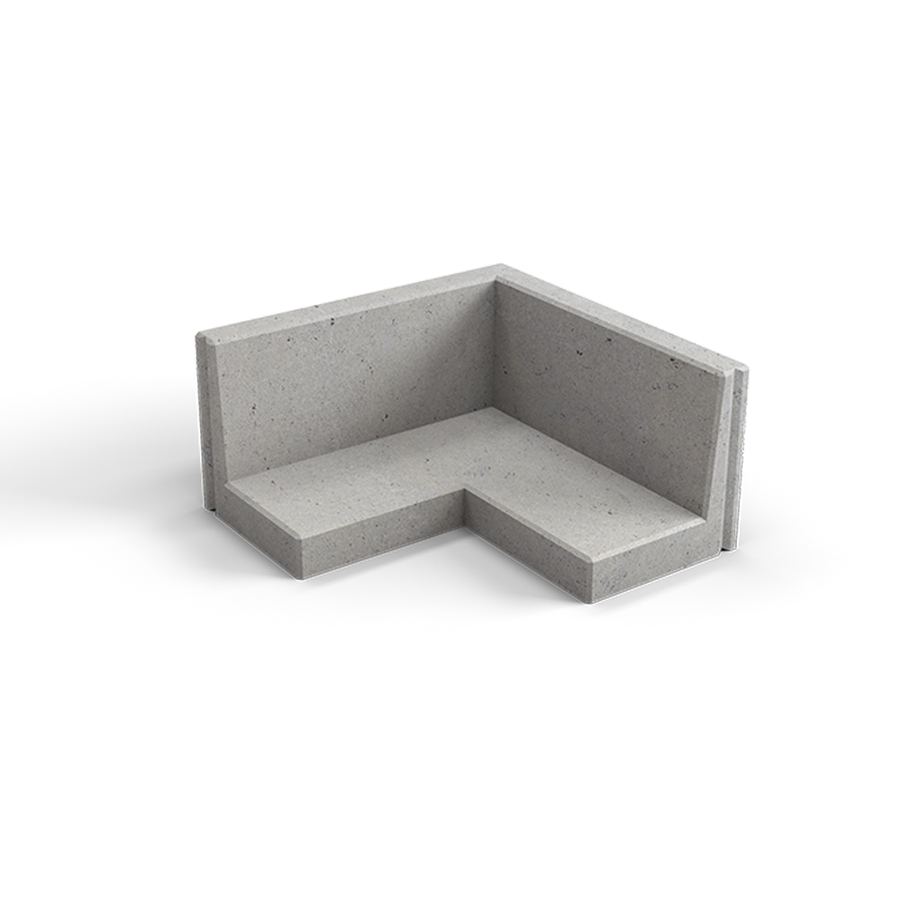 Nedabo Keerwand laag hoekstuk Nedabo Keerwand laag hoekstuk